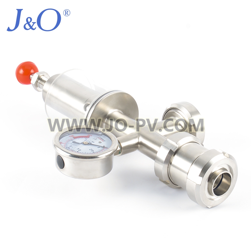 Sanitary Stainless Steel Air Release Valve With Pressure Guage