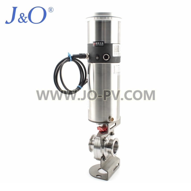 Sanitary Pneumatic Clamped Butterfly Valve With Positioner