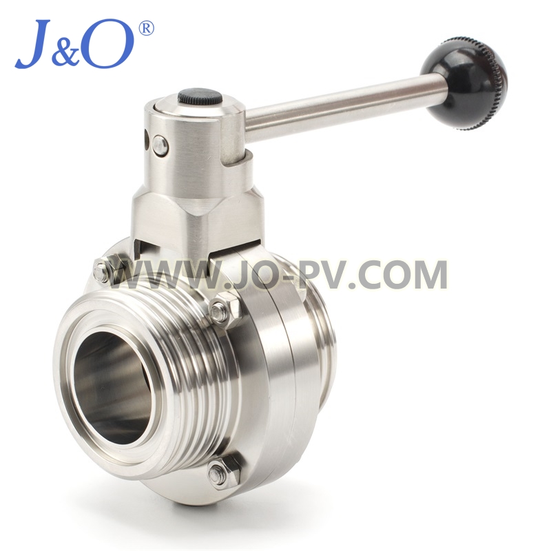 Sanitary Butterfly Valve Male-Male With Square Handle