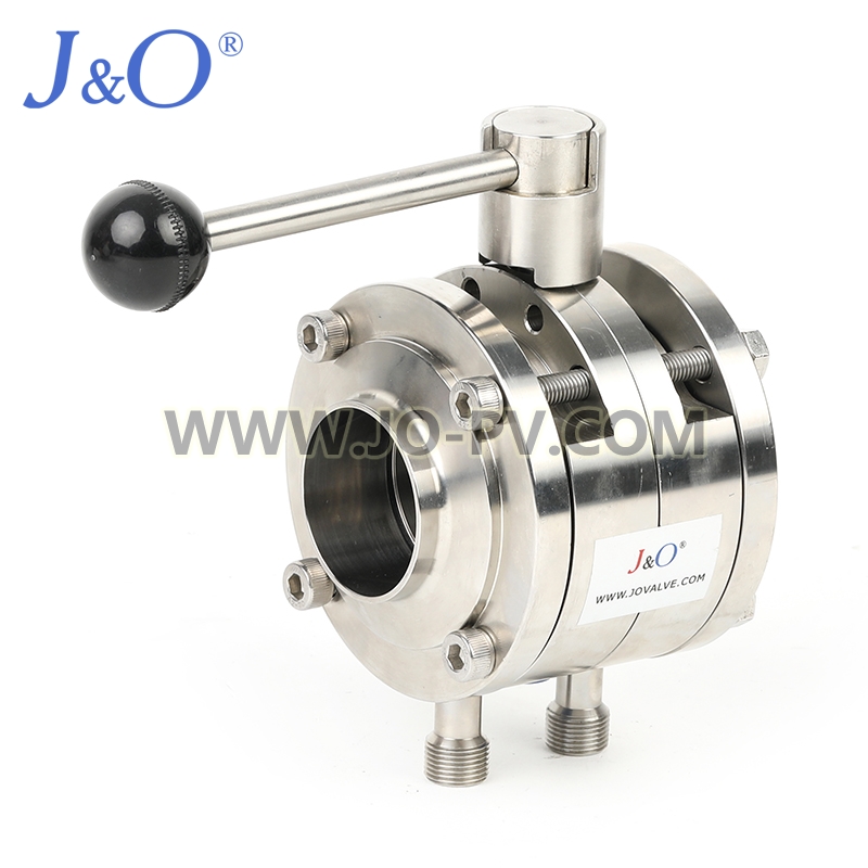 Sanitary Stainless Steel Aseptic Butterfly Valve With Pressure Relief
