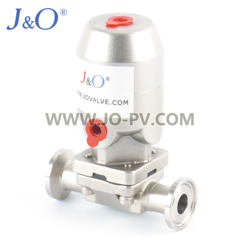 Sanitary Stainless Steel Tri Clamp Pneumatic Diaphragm Valve With Stainless Steel Actuator