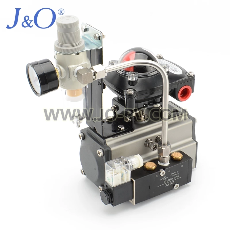 Pneumatic Actuator with Limit Switch Filter Relief-Pressure Valve and Solenoid Valve