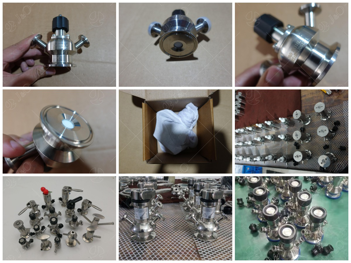 Sanitary Stainless Steel Aseptic Clamped Sampling Valve With Stainless Steel Handle Wheel