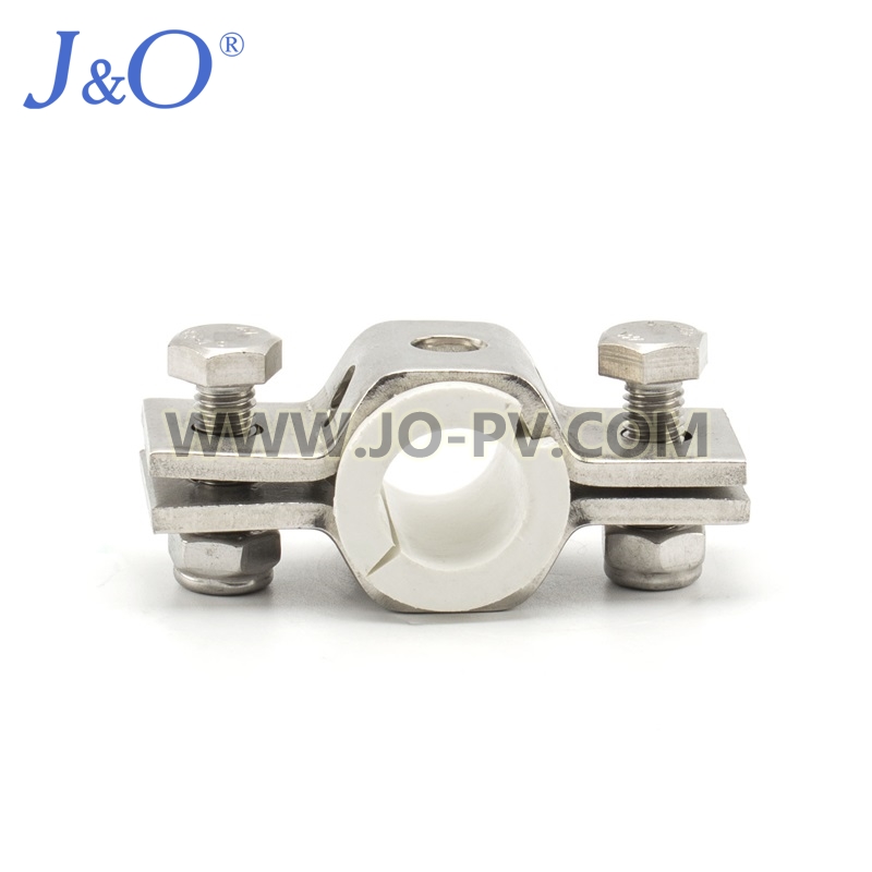 Sanitary Stainless Steel Hexagon Pipe Holder With White Insert