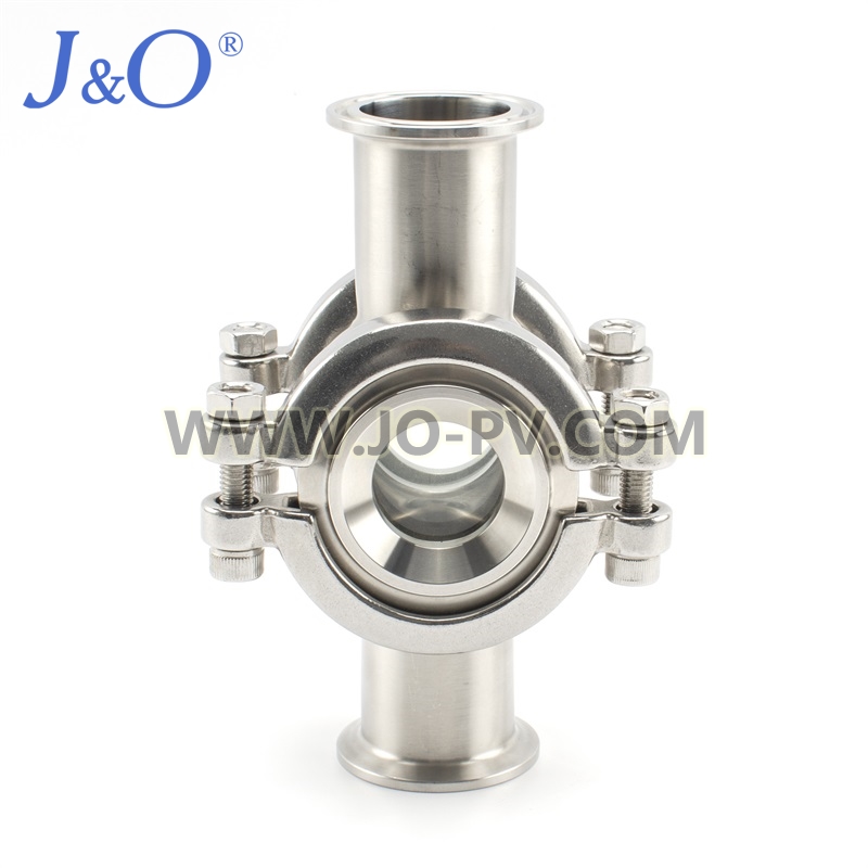 Sanitary Stainless Steel Cross Type Clamped Sight Glass