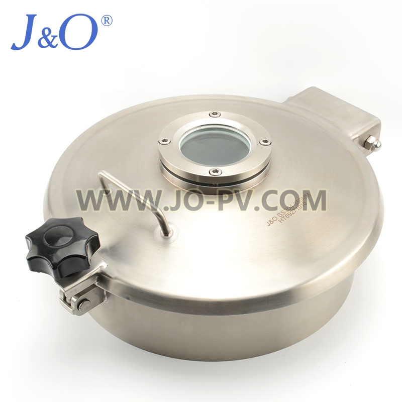 Sanitary Stainless Steel Round Manway With Sight Glass