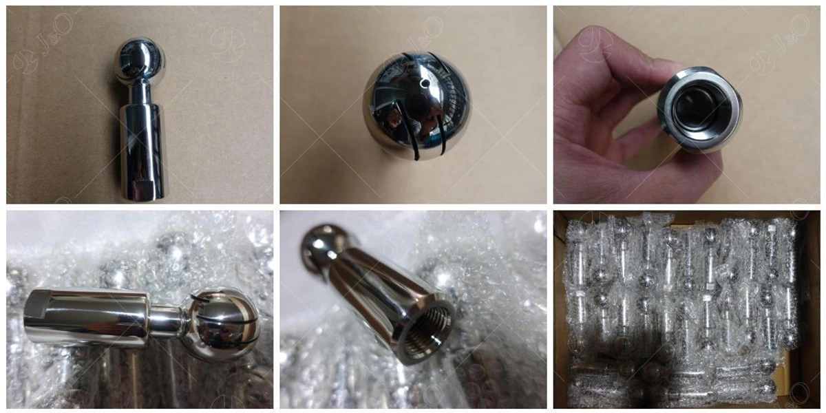 Sanitary Stainless Steel Female Thread Rotary Spray Cleaning Ball