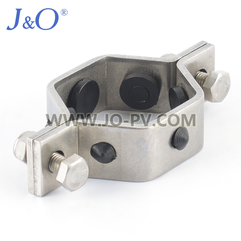 Sanitary Stainless Steel Pipe Holder With Plastic Plate