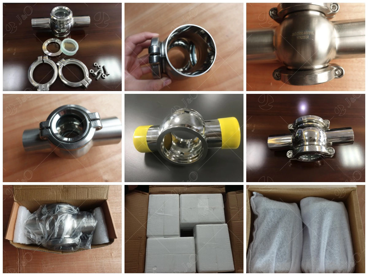 Sanitary Stainless Steel Cross Type Clamped Sight Glass