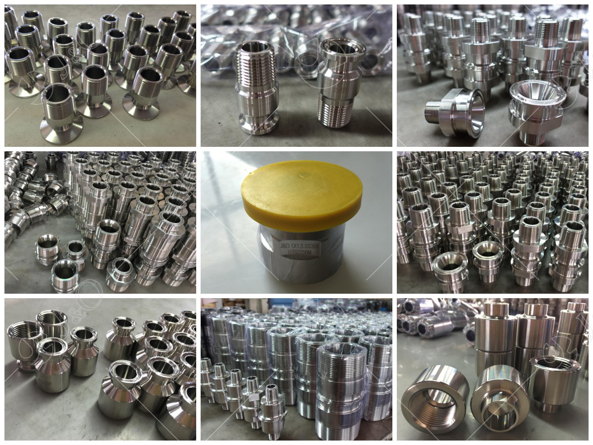 21MP Sanitary Stainless Steel Hexagone Male-Clamped Adapter