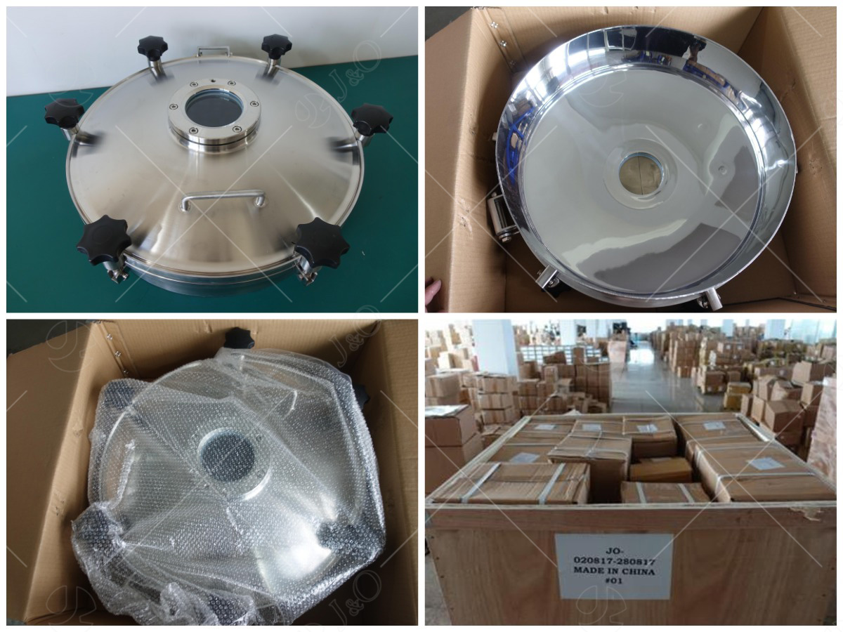 Sanitary Stainless Steel Tank Parts Round High Pressure Manhole Cover