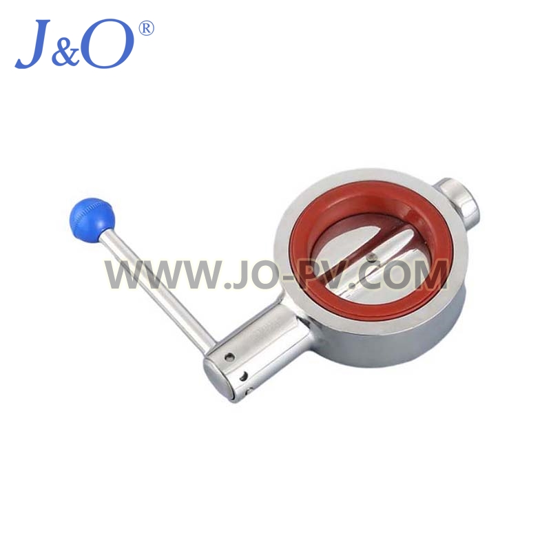 Sanitary Stainless Steel Manual Wafer Type Butterfly Valve