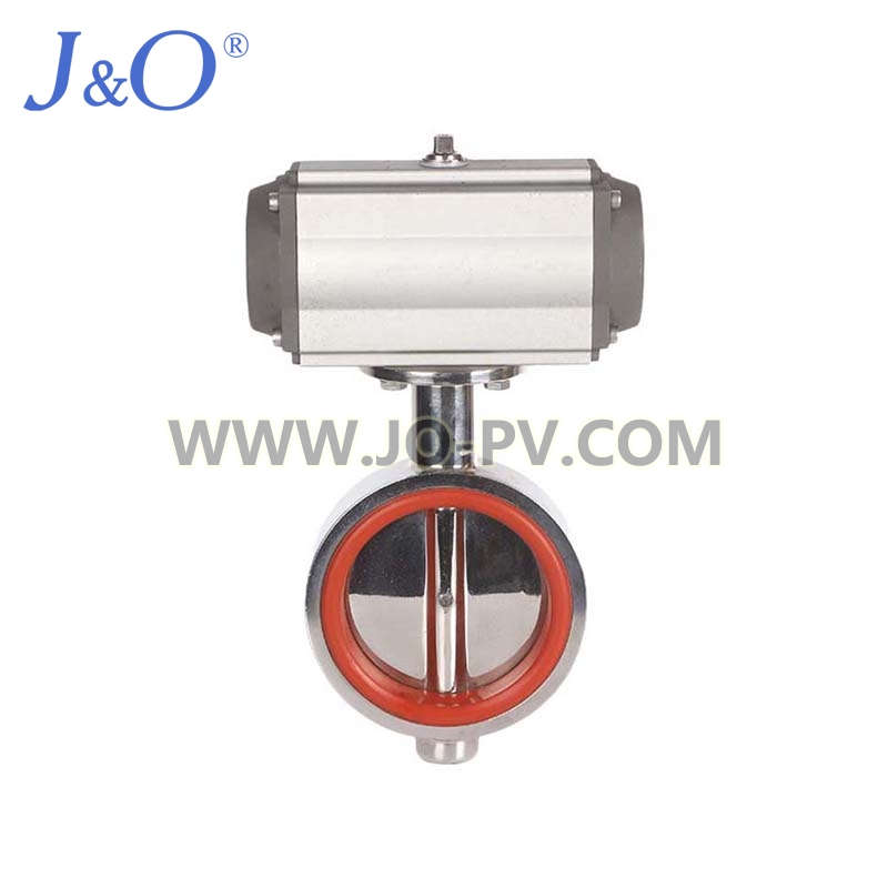 Pneumatic Sanitary Stainless Steel Wafer Type Butterfly Valve