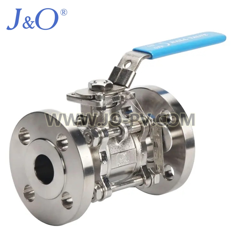 Sanitary Stainless Steel Three Pieces Flanged Ball Valve