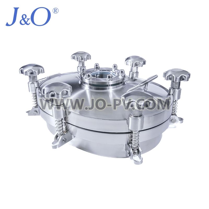 Sanitary Stainless Steel Oval Manhole With Sight Glass