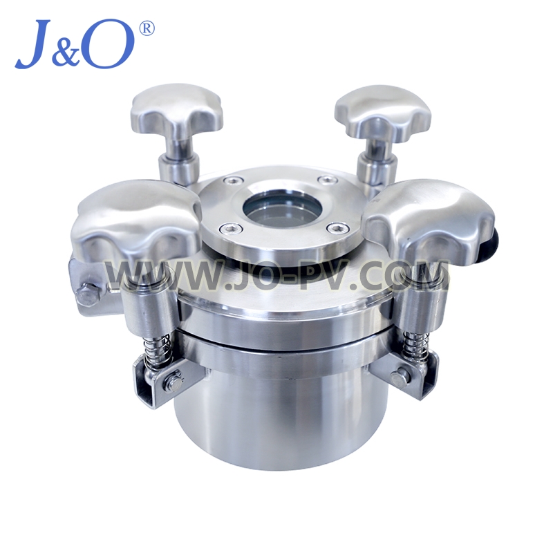 Sanitary Stainless Steel Pressure Handhole With Sight Glass