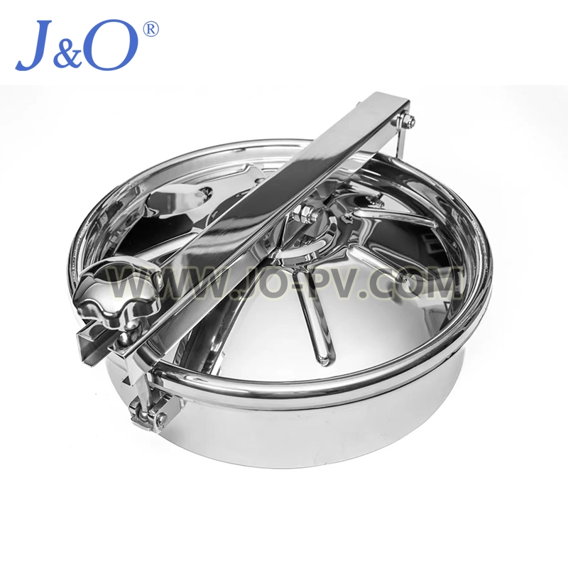 Sanitary Stainless Steel Round Manhole With Ribbed