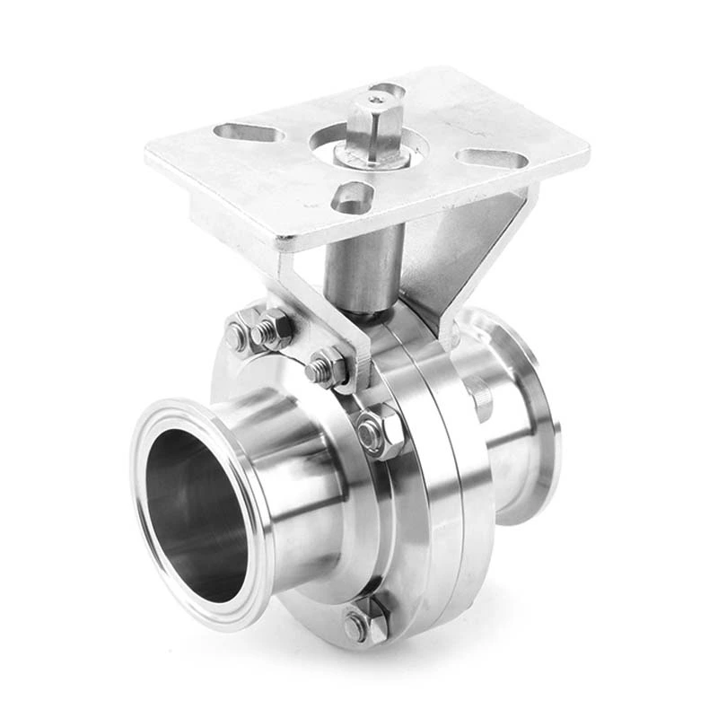 Sanitary Stainless Steel IDF Auto Bare Shaft Butterfly Valve