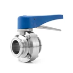 Sanitary Stainless Steel Tri Clamp Butterfly Valve With Plastic Handle