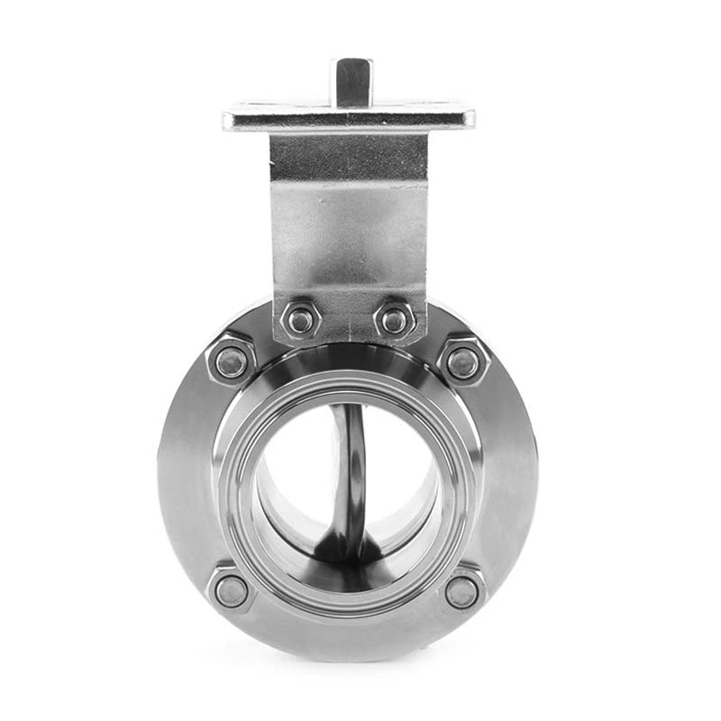 Sanitary Stainless Steel IDF Auto Bare Shaft Butterfly Valve