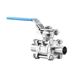 Three-Piece Sanitary Weld High Mount Ball Valve