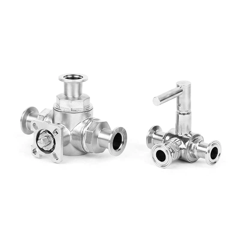 Santiary Stainless Steel Three Way Manual Ball Valve