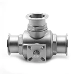 Sanitary Stainless Steel Auto Tri Clamp Three Way Ball Valve