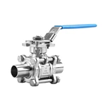 Three-Piece Sanitary Weld High Mount Ball Valve