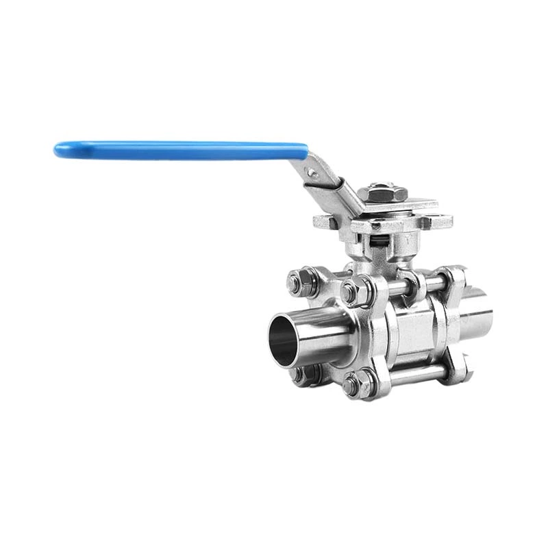 Three-Piece Sanitary Weld High Mount Ball Valve