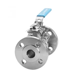 Sanitary Stainless Steel Three Pieces Flanged Ball Valve