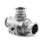 Sanitary Stainless Steel Auto Tri Clamp Three Way Ball Valve