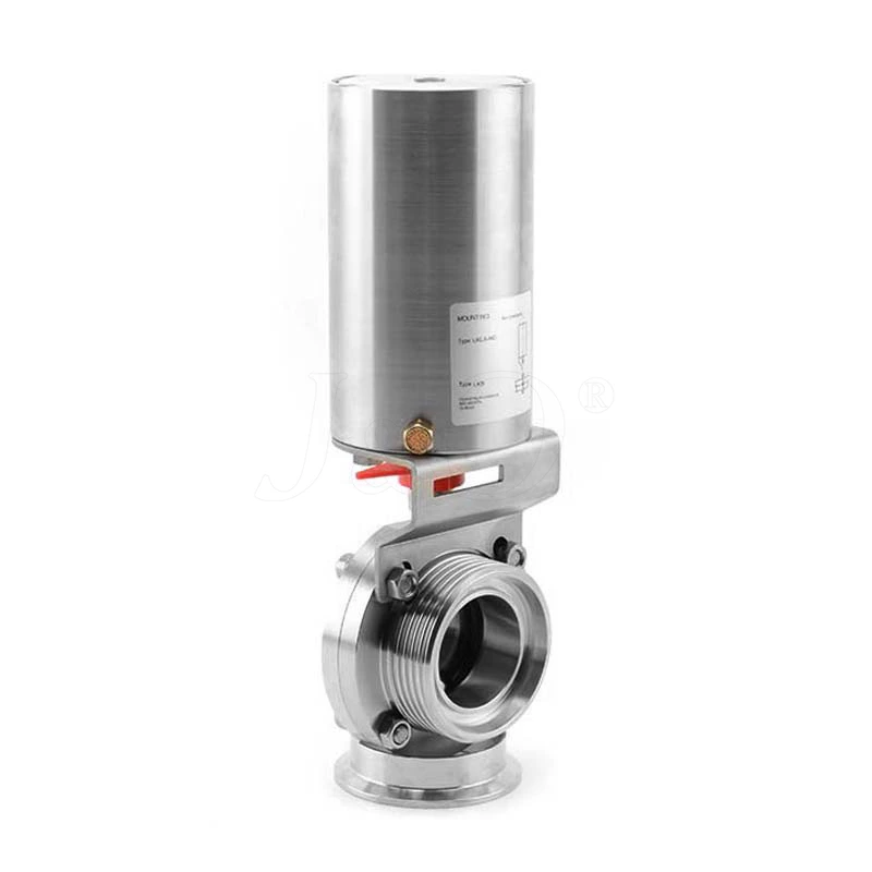 Sanitary Stainless Steel Thread-Weld Pneumatic Butterfly Valve