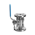 Sanitary Stainless Steel Three Pieces Flanged Ball Valve