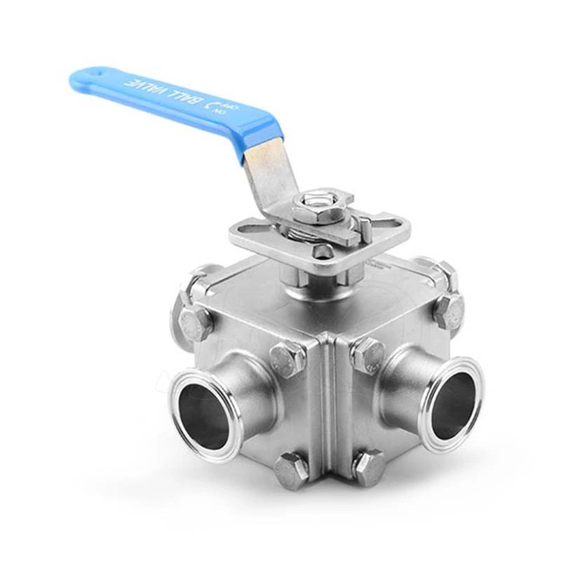 Four-way Sanitary Clamp Ball Valve