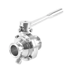 Hygienic Stainless Steel Clamped Butterfly Ball Valve