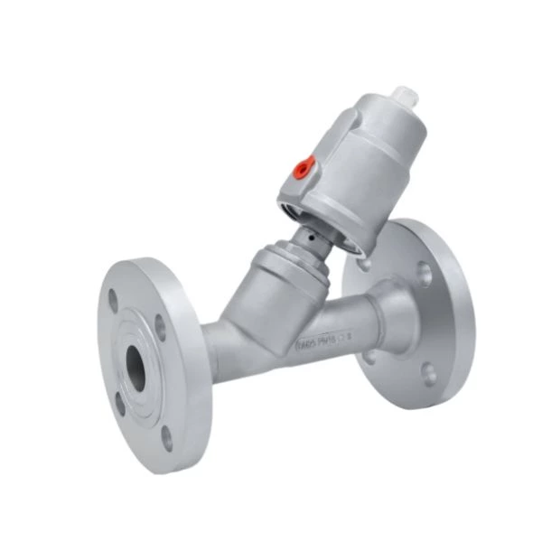 Pneumatic Flange Angle Seat Valve With Stainless Steel Actuator