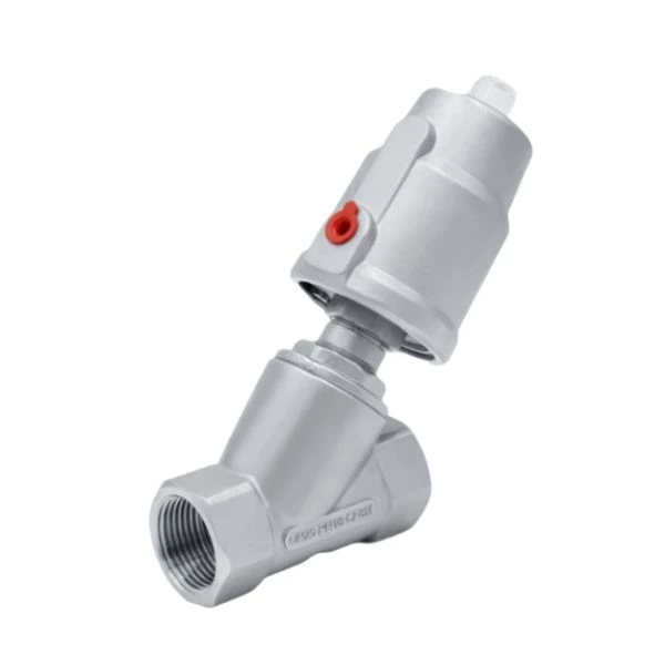 Pneumatic Threaded Female Angle Seat Valve With Stainless Steel Actuator