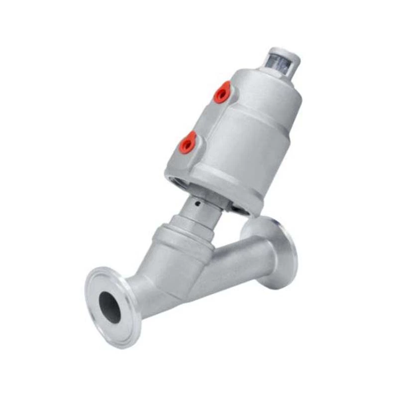 Sanitary Stainless Steel Pneumatic Tri Clamp Angle Seat Valve