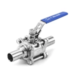 Three-Piece Sanitary Weld Ball valve