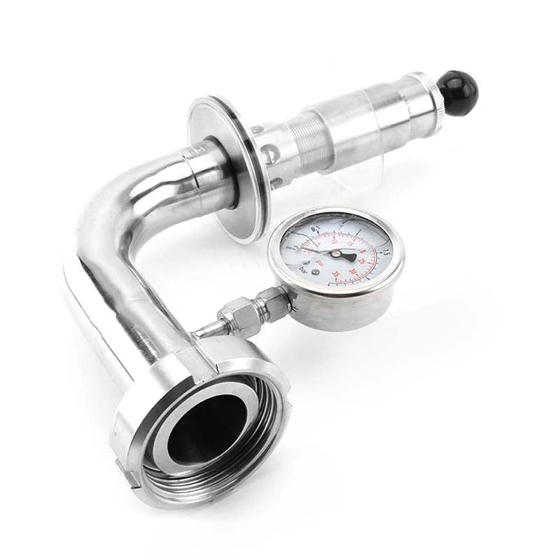 Sanitary Female Exhaust Valve With Pressure Gauge