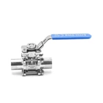 Sanitary Stainless Steel Manual Female Three Pieces Ball Valve