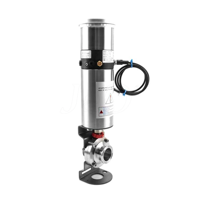 Sanitary Pneumatic Clamped Butterfly Valve With Positioner