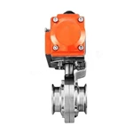 Pneumatic Hygienic Stainless Steel Clamped Butterfly Valve