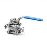 Three-Piece Sanitary T-Clamp Ball valve