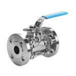 Sanitary Stainless Steel Three Pieces Flanged Ball Valve