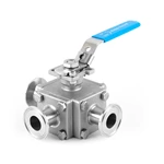 Three-way Sanitary Clamp Ball Valve