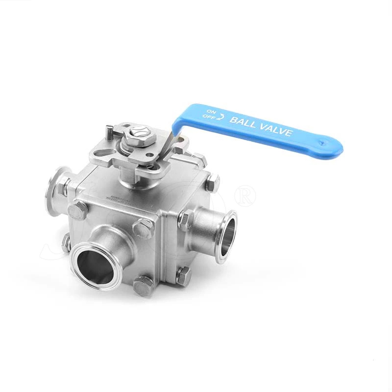 Four-way Sanitary Clamp Ball Valve