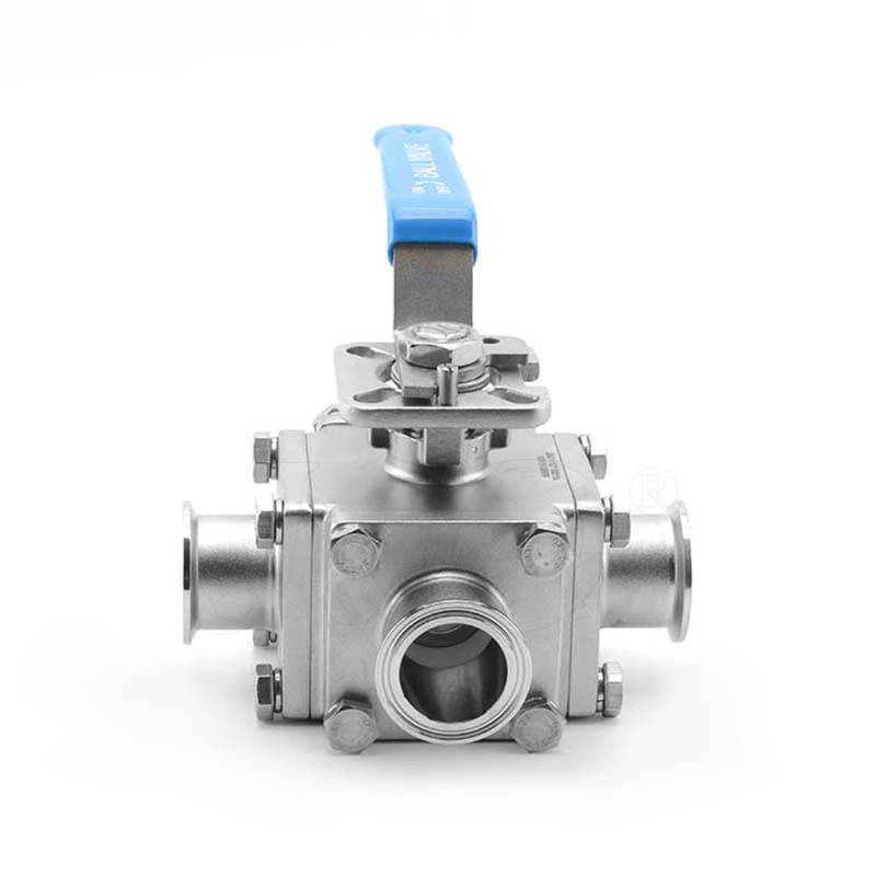 Four-way Sanitary Clamp Ball Valve