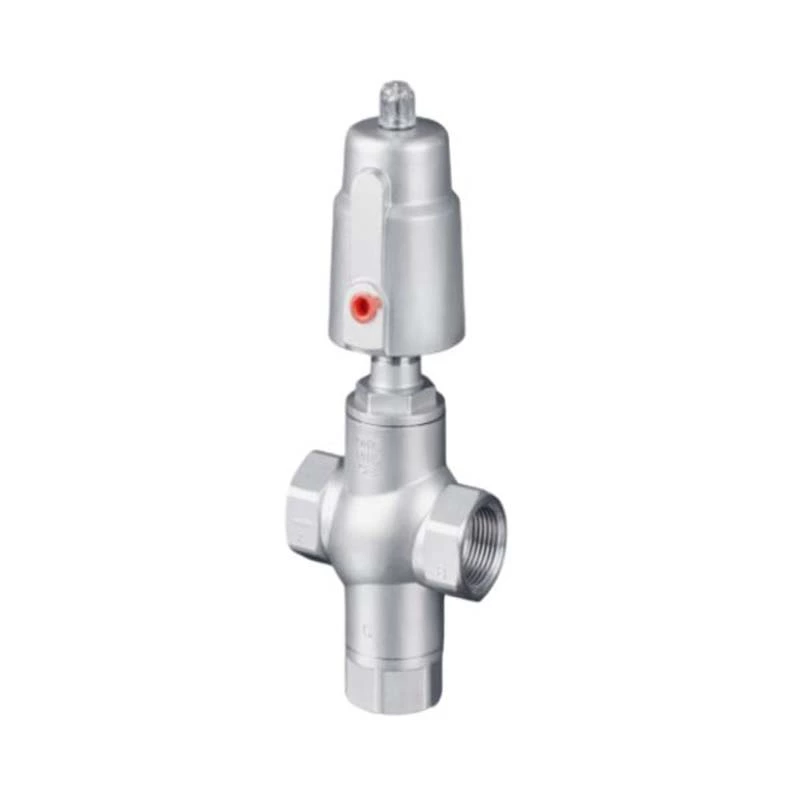 Stainless Steel Three Way Female Pneumatic Angle Seat Valve