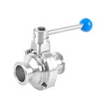 Sanitary Stainless Steel Tri-clamp Butterfly Ball Valve